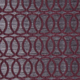 Burgundy Entwined Circles Brocade