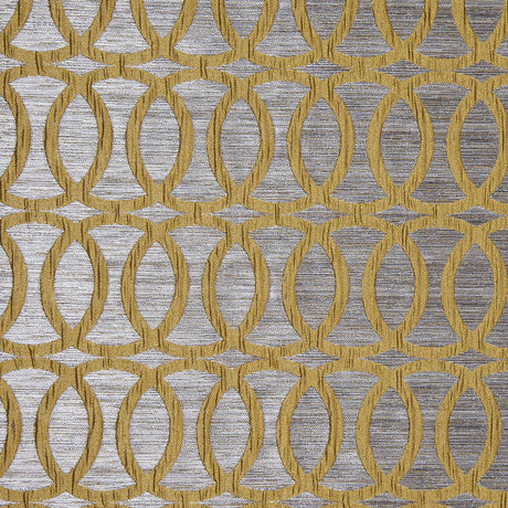 Chartreuse Entwined Circles Brocade