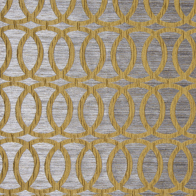 Chartreuse Entwined Circles Brocade