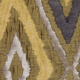 Chartreuse/Gray Dramatic Diamonds Brocade