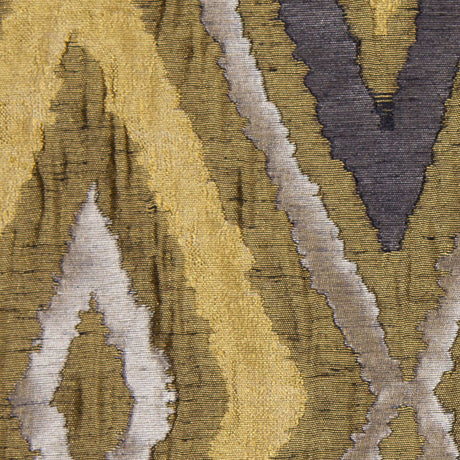 Chartreuse/Gray Dramatic Diamonds Brocade