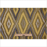 Chartreuse/Gray Dramatic Diamonds Brocade