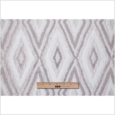Pale Taupe/Silver Dramatic Diamonds Brocade