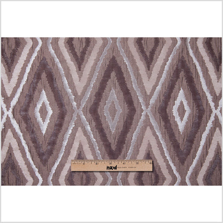 Taupe/Silver Dramatic Diamonds Brocade
