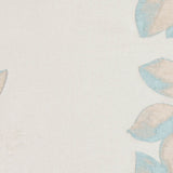 Ivory and Aqua Columns of Leaves Brocade