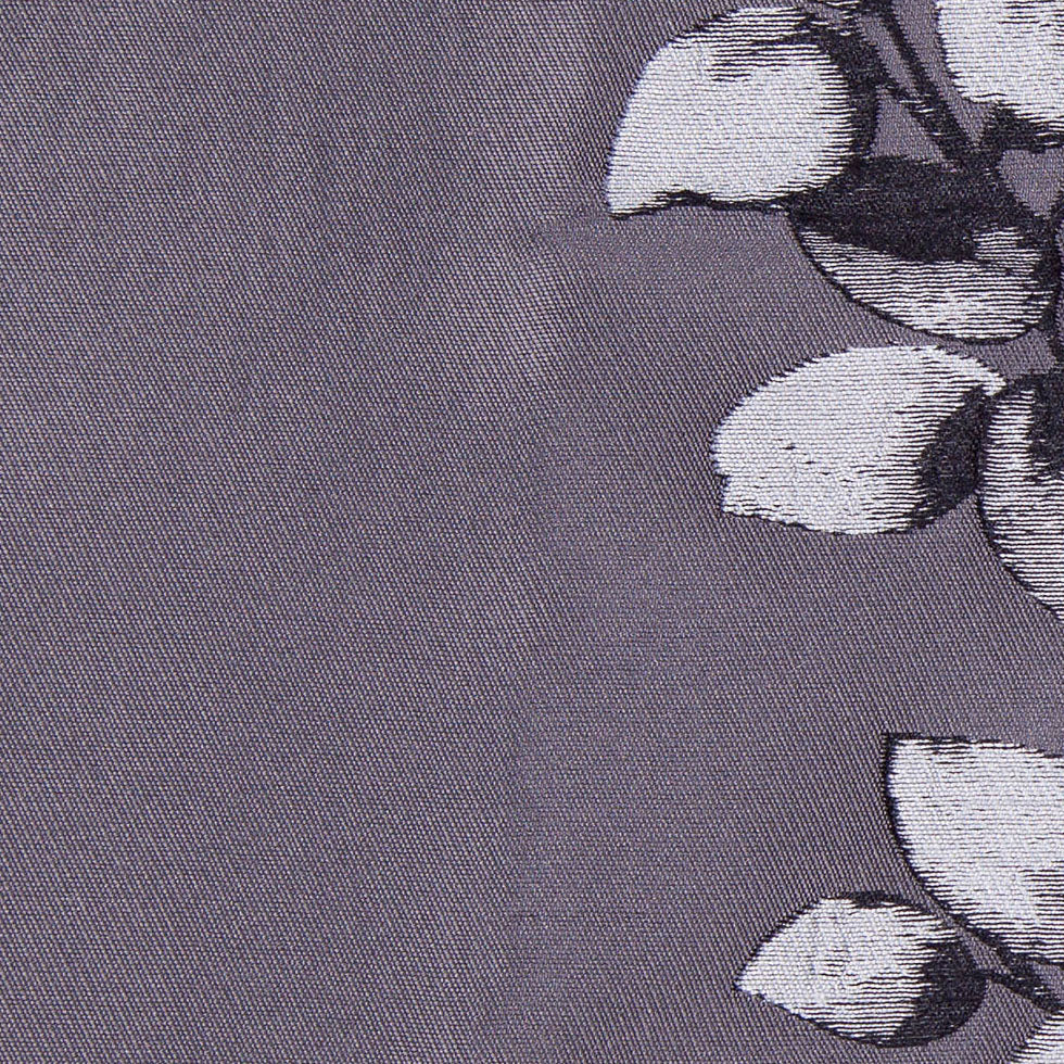 Gray and Black Columns of Leaves Brocade