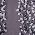 Gray and Black Columns of Leaves Brocade