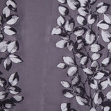 Gray and Black Columns of Leaves Brocade