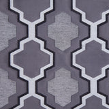 Gray Geometric Lines and Shapes Satiny Brocade