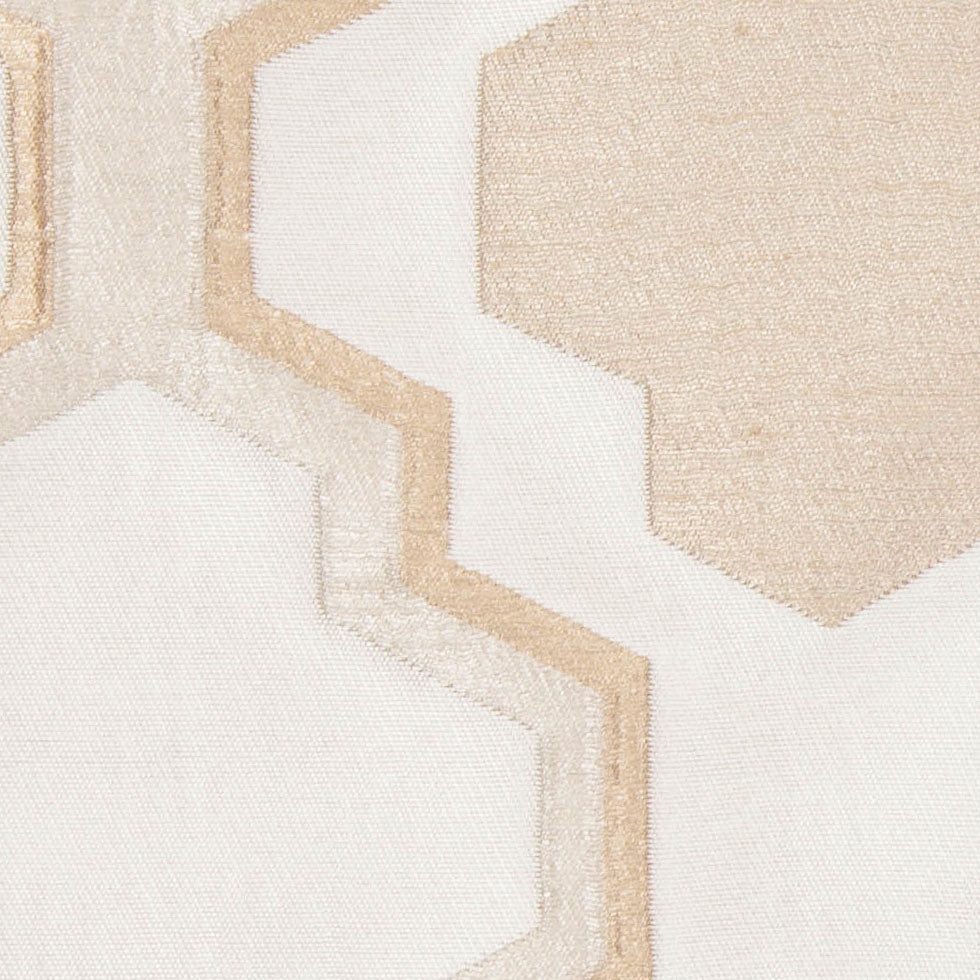 Champagne Geometric Lines and Shapes Satiny Brocade
