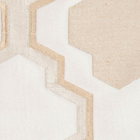 Champagne Geometric Lines and Shapes Satiny Brocade