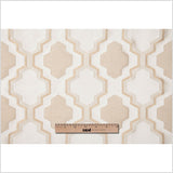 Champagne Geometric Lines and Shapes Satiny Brocade