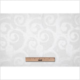 White Bold Swirls Jacquard