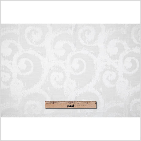White Bold Swirls Jacquard