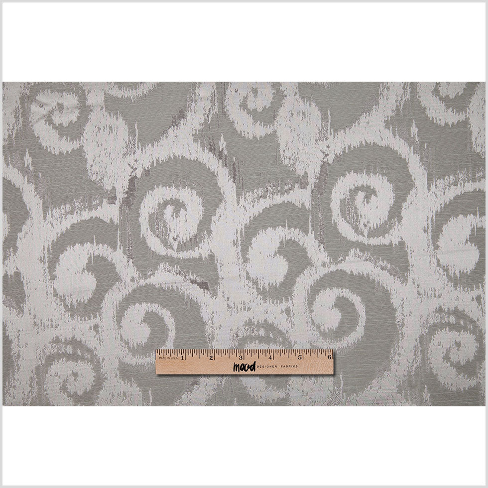 Silver Bold Swirls Jacquard