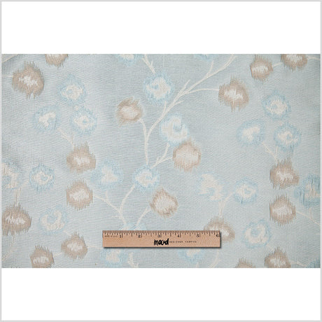Spa/Beige Soft Floral Satiny Brocade