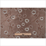 Taupe and Silver Soft Floral Satiny Brocade