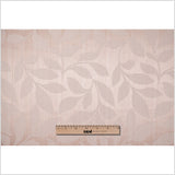 Peach Satiny Woven Leaves Jacquard