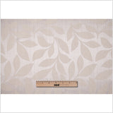 Beige Satiny Woven Leaves Jacquard