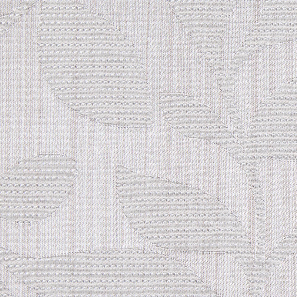 Silver Satiny Woven Leaves Jacquard
