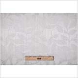 Silver Satiny Woven Leaves Jacquard