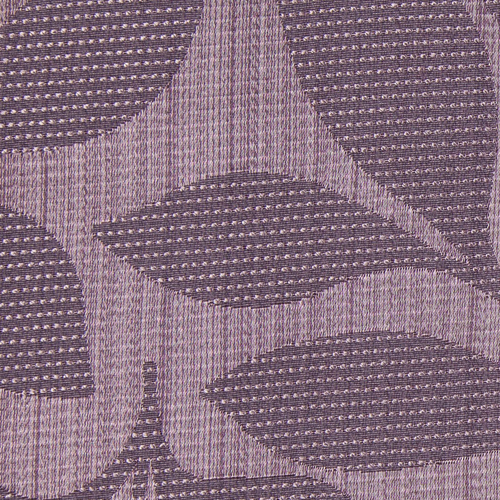 Plum Satiny Woven Leaves Jacquard