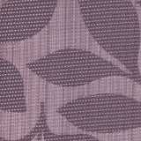 Plum Satiny Woven Leaves Jacquard