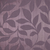 Plum Satiny Woven Leaves Jacquard