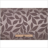 Brown Sand Satiny Woven Leaves Jacquard