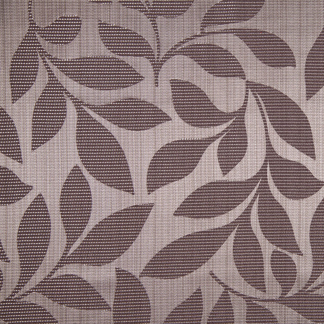 Brown Sand Satiny Woven Leaves Jacquard