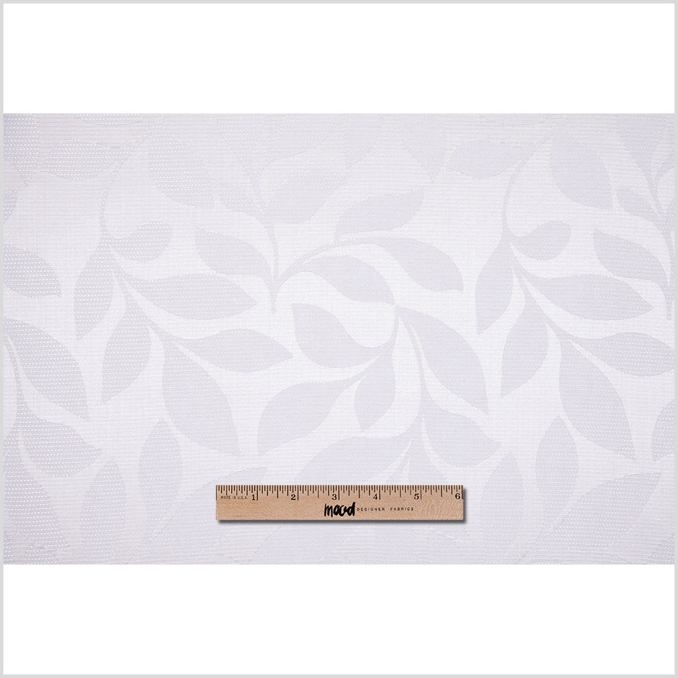 Pearl Satiny Woven Leaves Jacquard