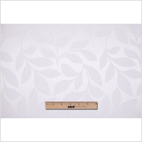 Pearl Satiny Woven Leaves Jacquard