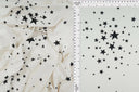 1 Yard DTY Brushed Star Print Knit Fabric, 58/60'' Wide Polyester Spandex Blend