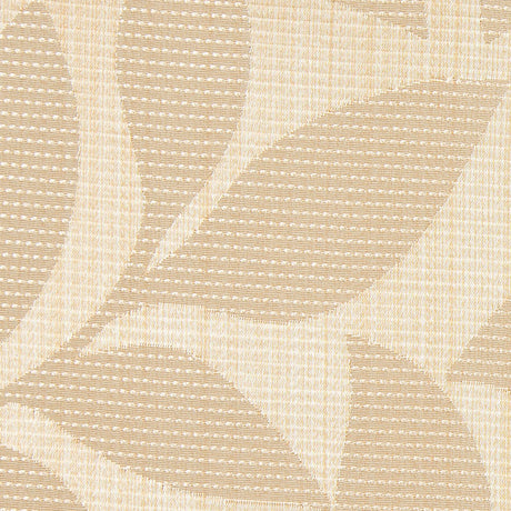 Gold Satiny Woven Leaves Jacquard