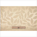 Gold Satiny Woven Leaves Jacquard
