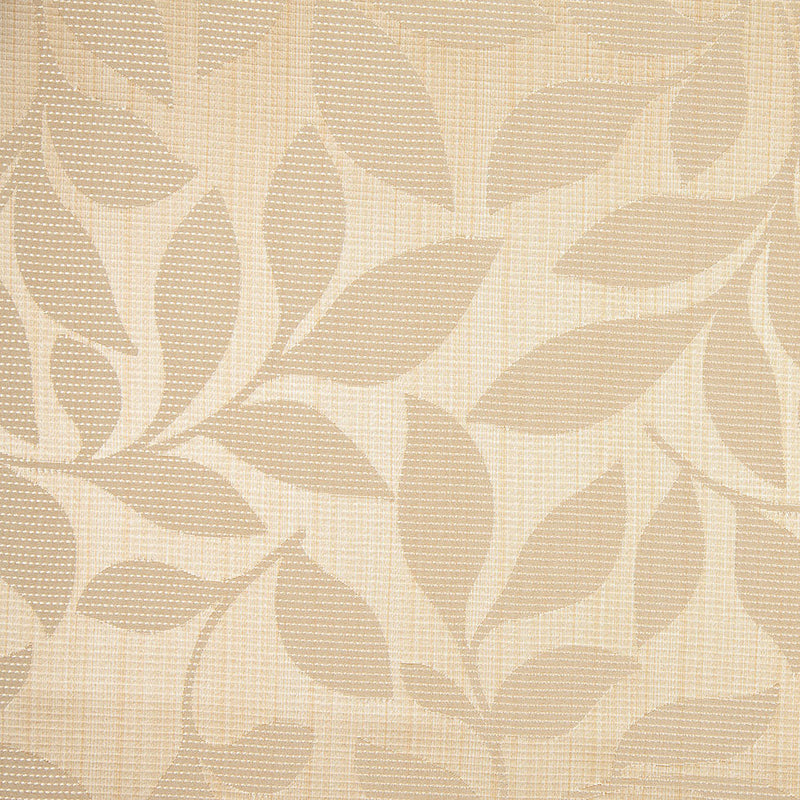 Gold Satiny Woven Leaves Jacquard