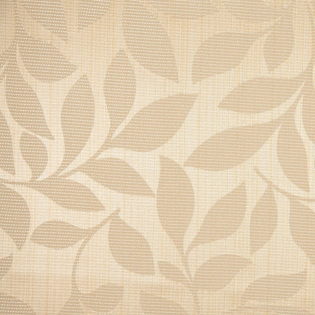 Gold Satiny Woven Leaves Jacquard