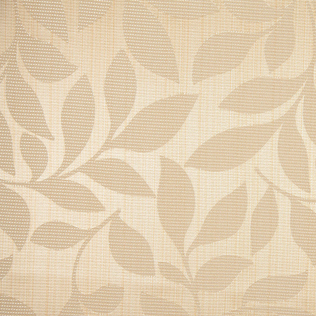 Gold Satiny Woven Leaves Jacquard