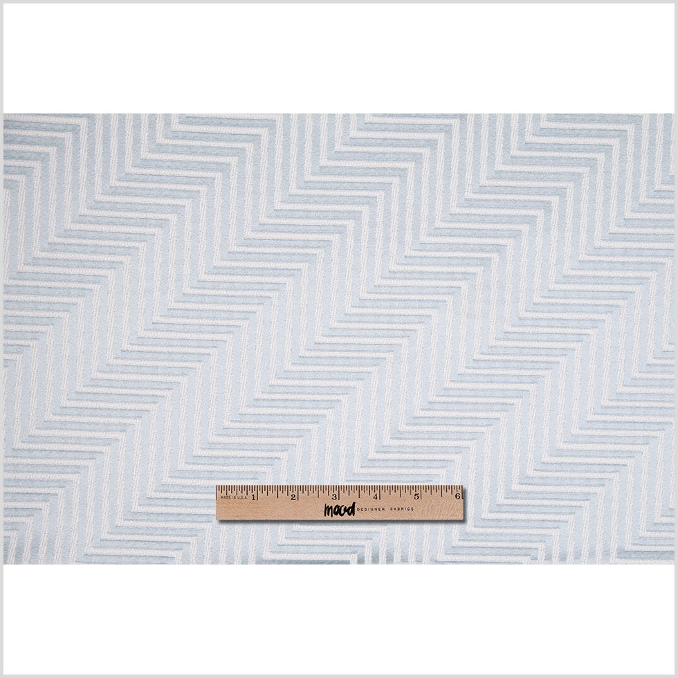 Sky Blue Diagonal Herringbone Jacquard