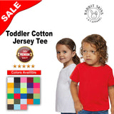 RADYAN® Toddler Cotton Jersey Crew Neck Short Sleeve Tee - 3301T
