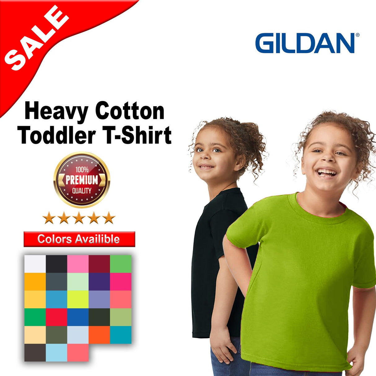 Gildan® Heavy Cotton Toddler Short Sleeve T-Shirt