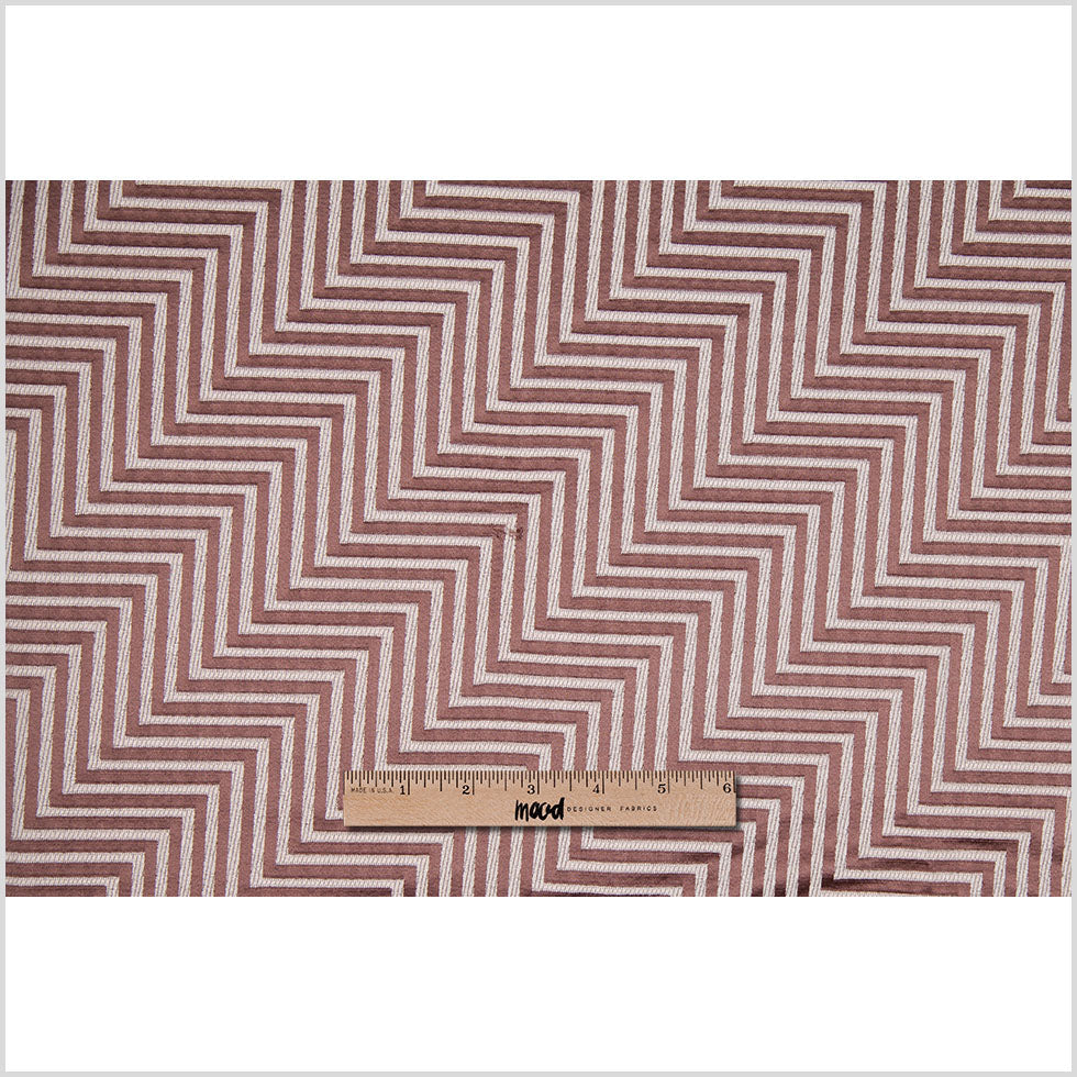 Brown Diagonal Herringbone Jacquard