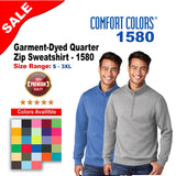 Comfort Colors® Garment-Dyed Quarter Zip Long Sleeve Sweatshirt