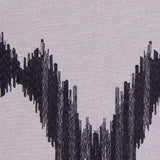 Gray and Black Embroidered Diamonds Woven