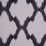 Gray and Black Embroidered Diamonds Woven