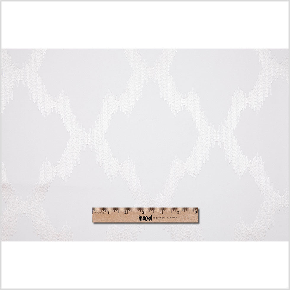 Pearl Embroidered Diamonds Woven