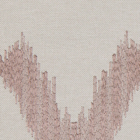 Pale Taupe and Copper Embroidered Diamonds Woven