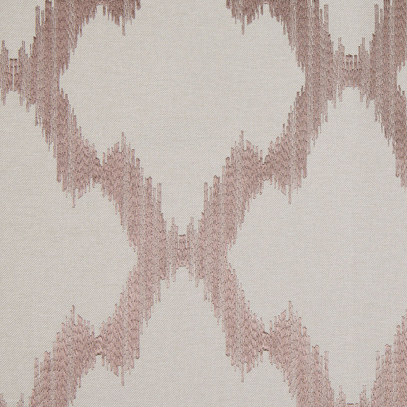 Pale Taupe and Copper Embroidered Diamonds Woven