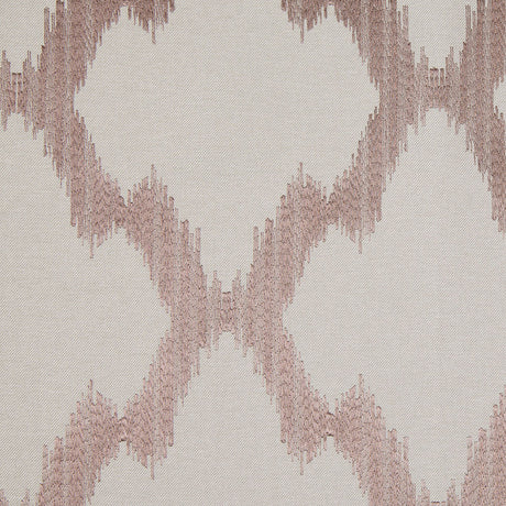 Pale Taupe and Copper Embroidered Diamonds Woven