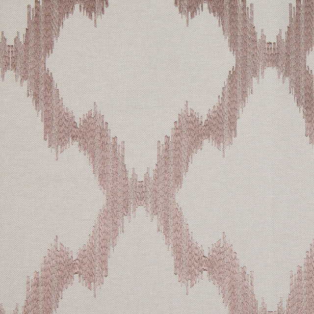 Pale Taupe and Copper Embroidered Diamonds Woven
